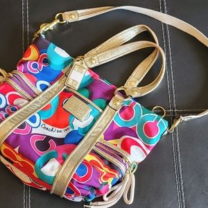 Coach Poppy Spotlight multicolor shoulder bag